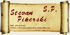 Stevan Piperski vizit kartica